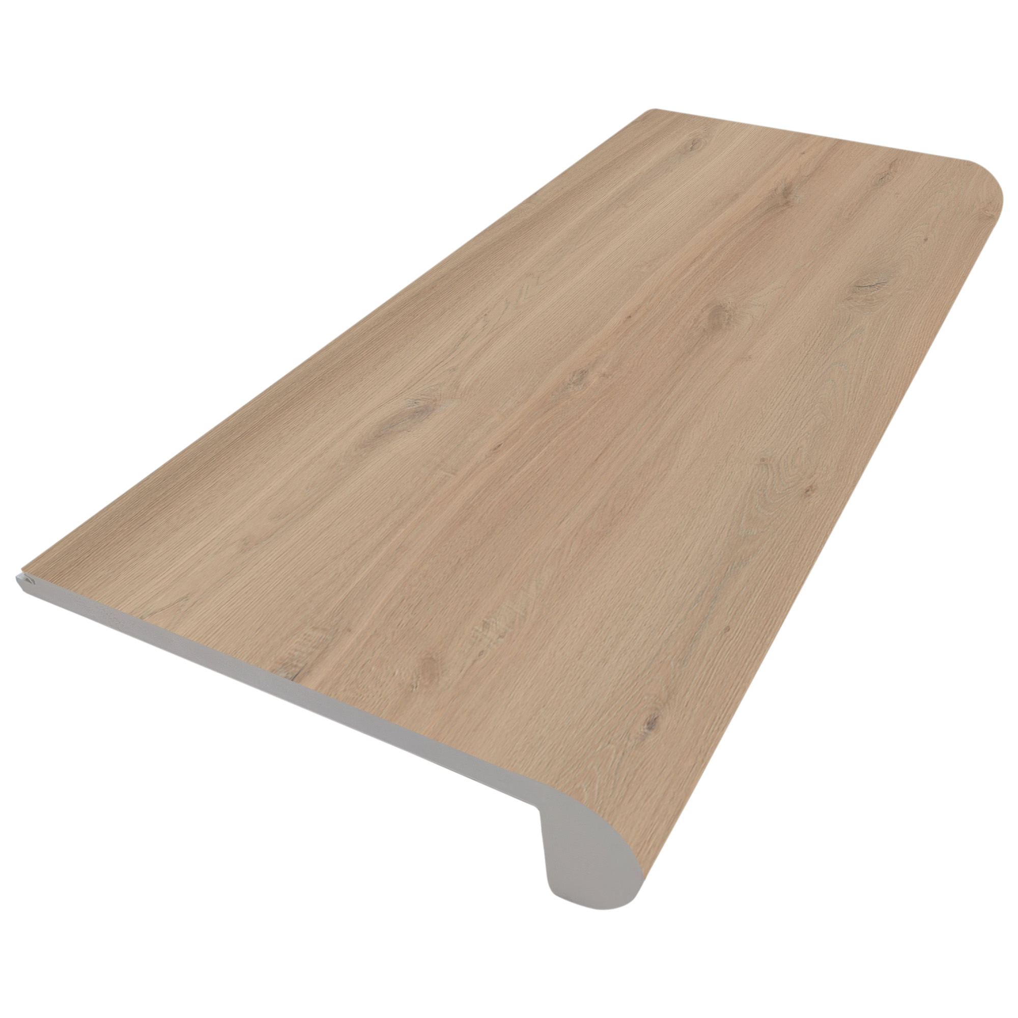 Lone Star Spirit XL Series LI-TS207-S Stair Nose, 6 ft L, 9 in W, 6.5 mm Thick, Stone Polymer Composite, Sea Shell